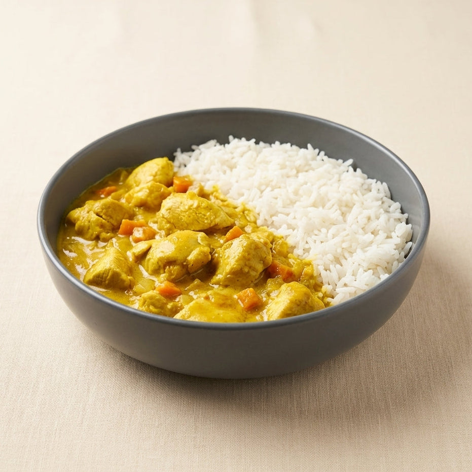 Arroz con pollo tikka masala