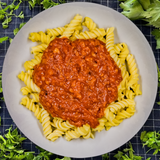 Fusilli a la boloñesa