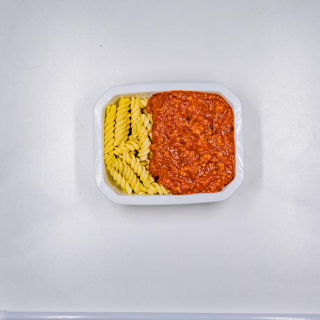 Fusilli a la boloñesa