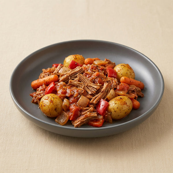 Carne mechada con patata criolla