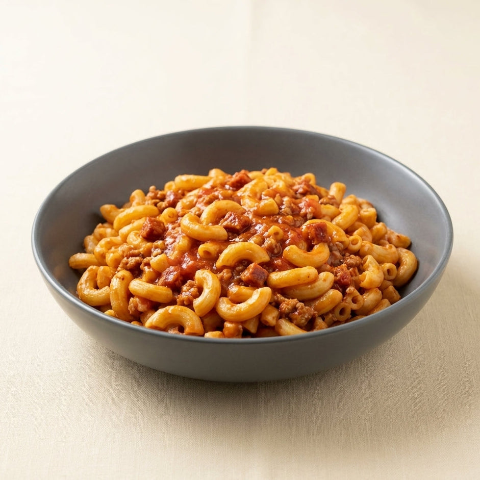 Macarrones con picadillo