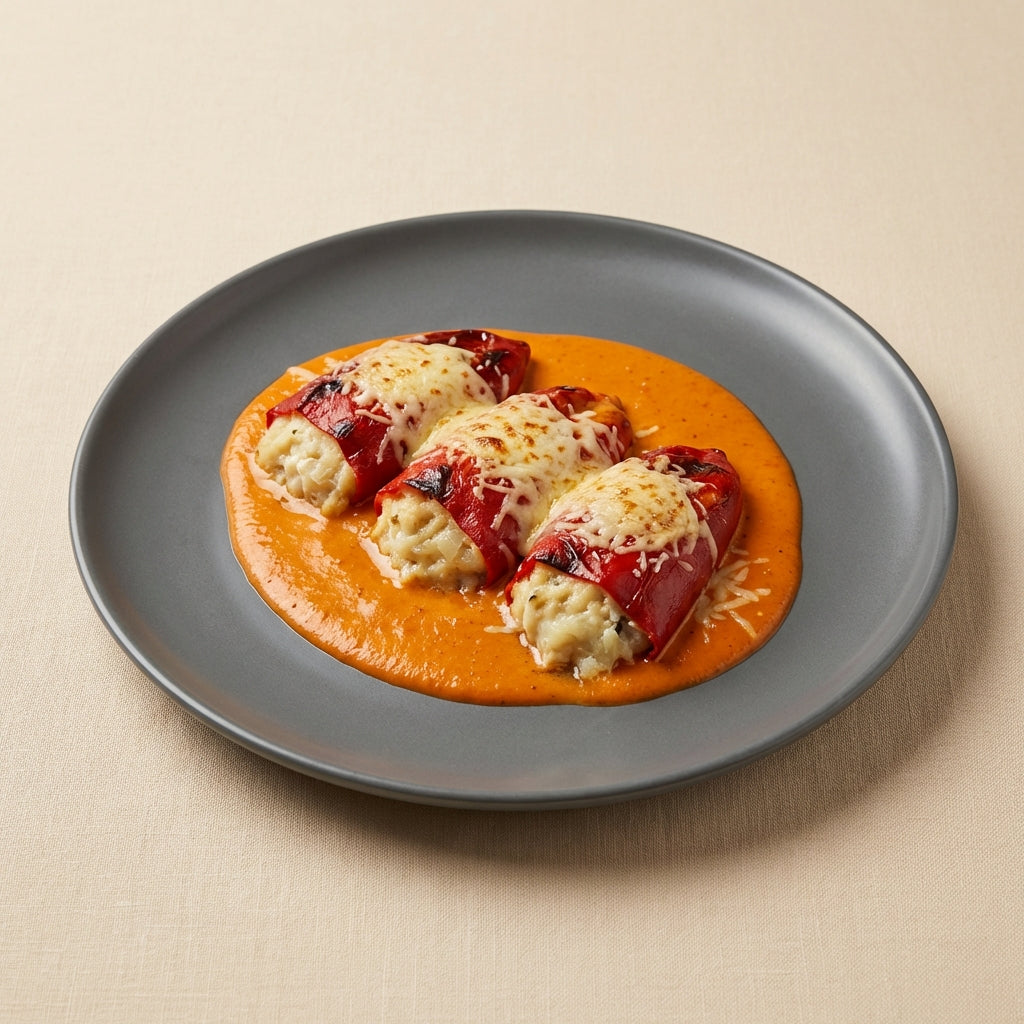 Pimientos rellenos de bacalao