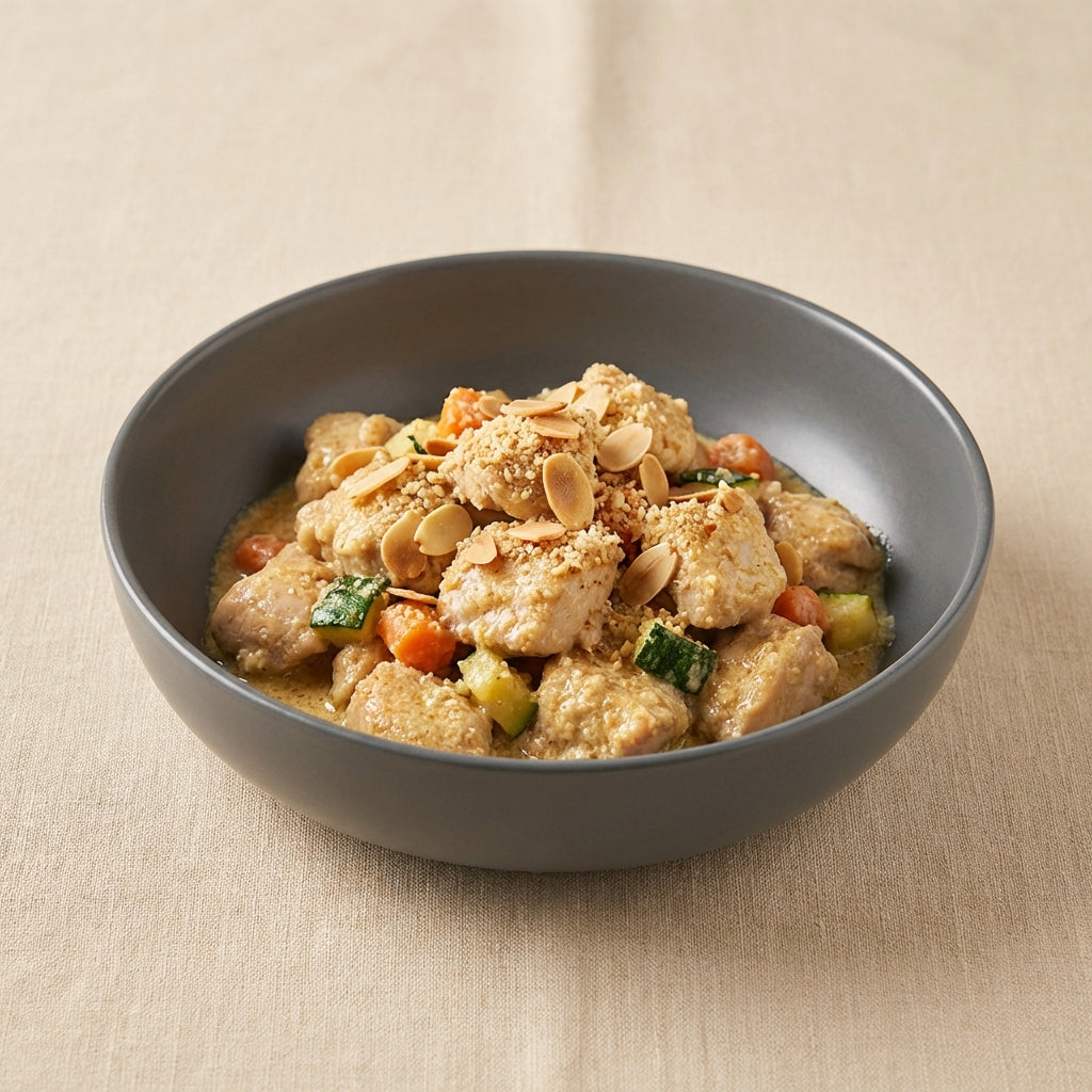 Pollo en salsa de almendras