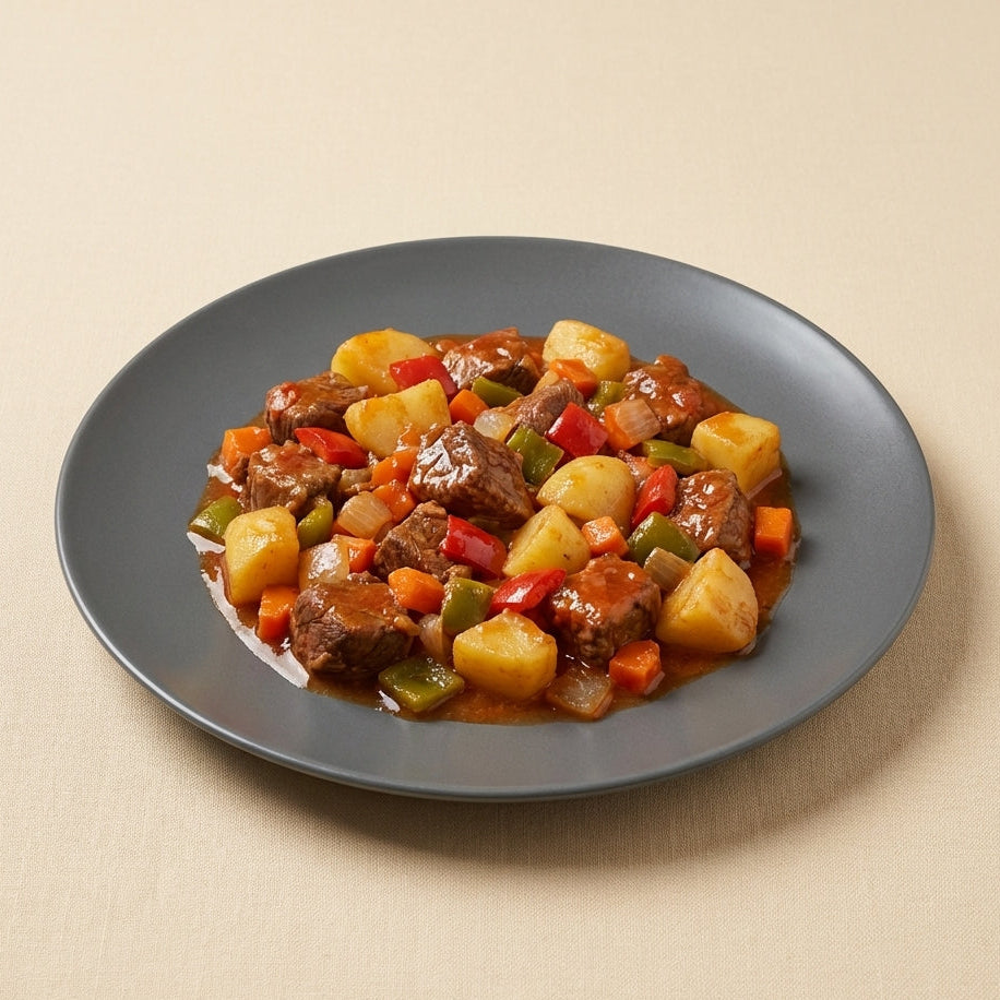 Ternera estofada con pimientos