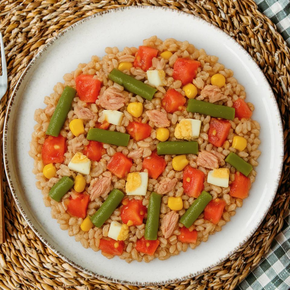 Ensalada de arroz integral
