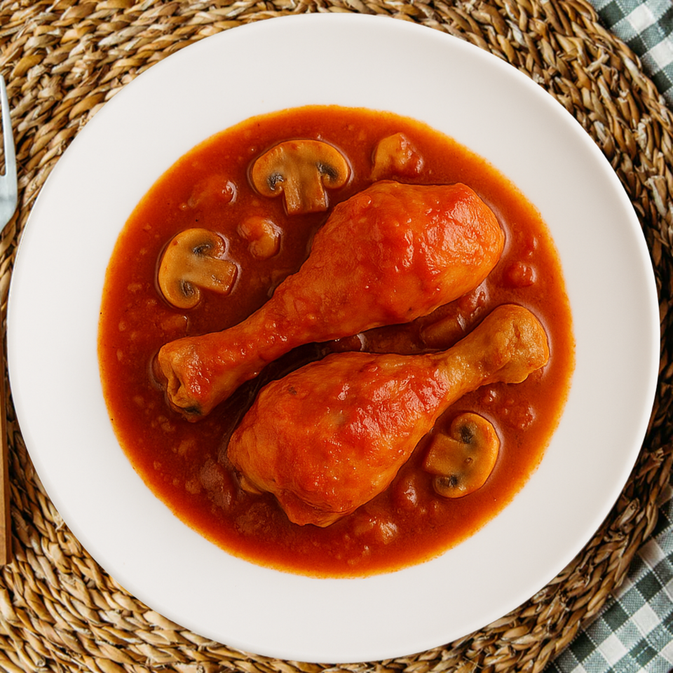 Jamoncitos de pollo a la cazadora