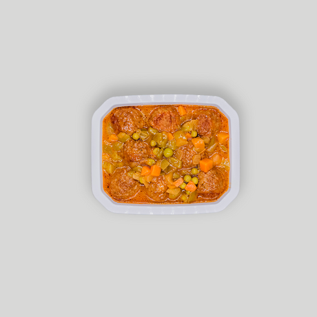 Albóndigas mixtas a la jardinera