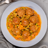 Albóndigas mixtas a la jardinera