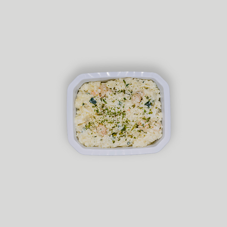 Risotto de calabacín y gambas