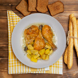 Pollo asado con patatas