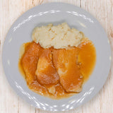 Maza de cerdo con puré de patatas
