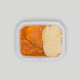 Maza de cerdo con puré de patatas