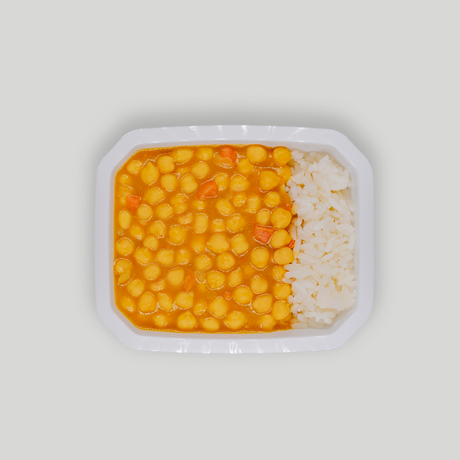 Garbanzos con arroz al curry