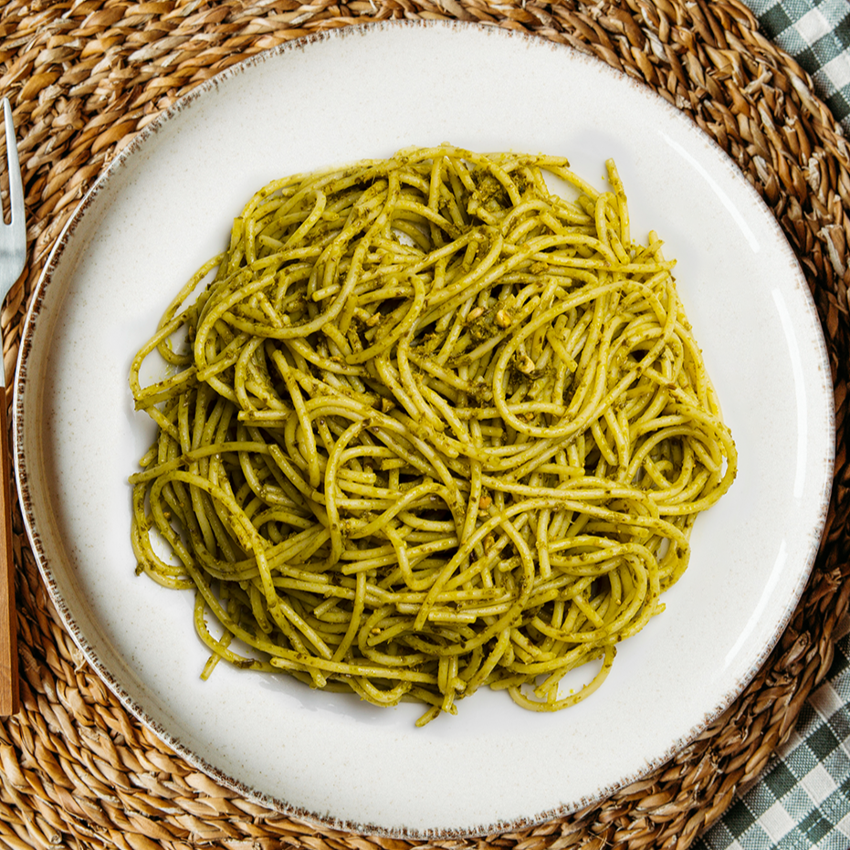 Espaguetis al pesto