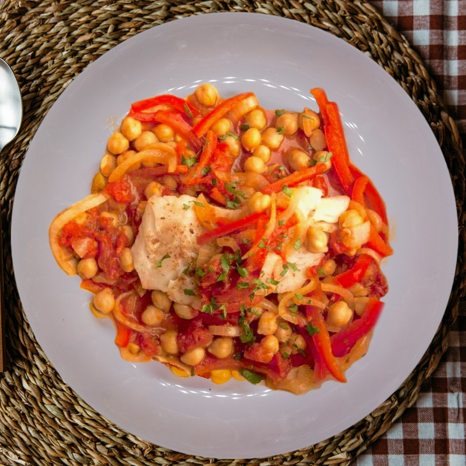 Garbanzos con bacalao