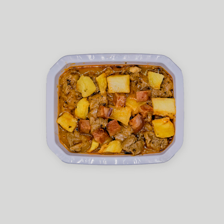 Morcillo de ternera en salsa con patatas